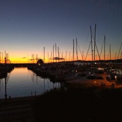 Tramonto in porto a Scarlino
